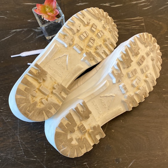 SUPERGA | Alpina white platform low canvas sneakers women’s 39 / US 8 - Picture 7 of 7